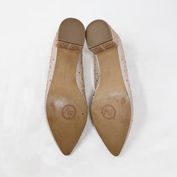 [Adrienne Vittadini] Fiona Crystal Sequined Pointed Toe Block Heel Pumps Sz 11M - Picture 11 of 11